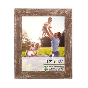 12?x 18?Rustic Farmhouse Brown Wood Frame