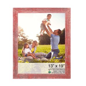 13?x 19?Rustic Farmhouse Red Wood Frame