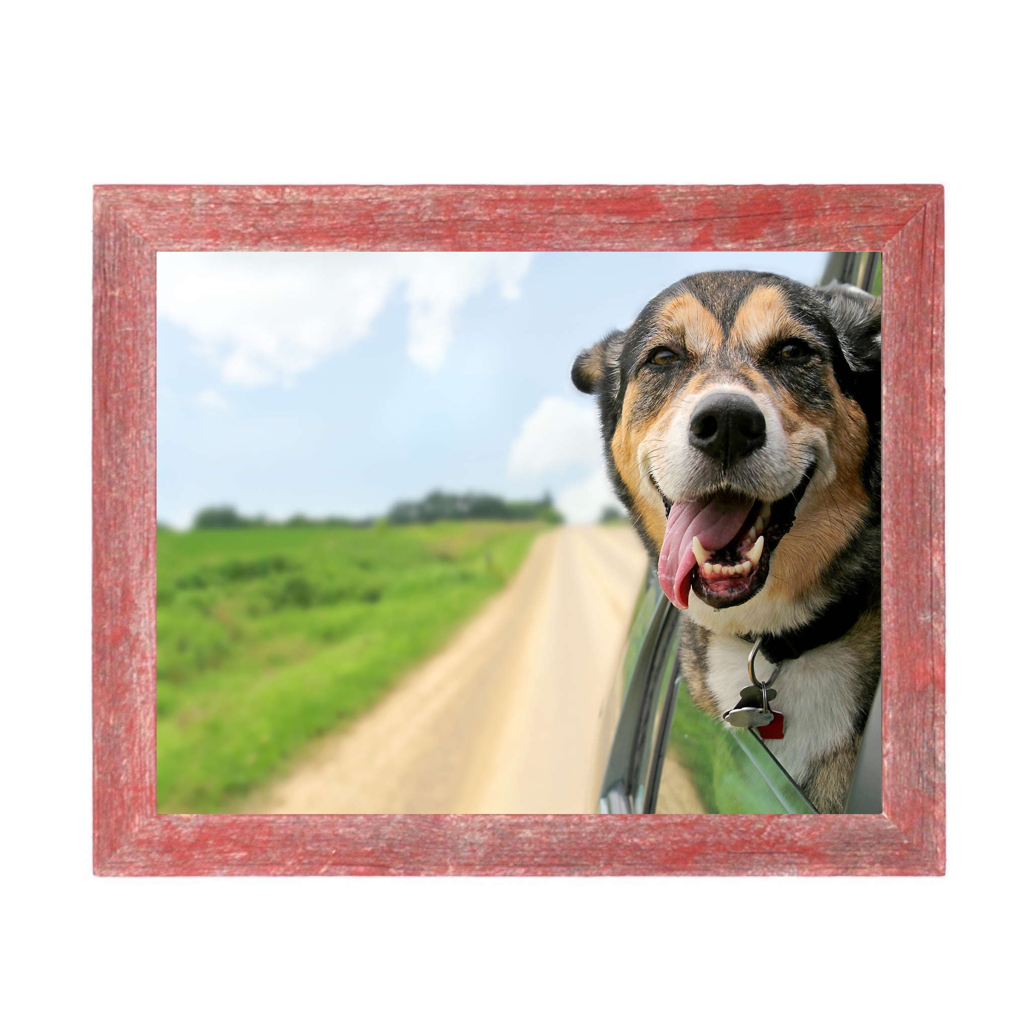 13?x 19?Rustic Farmhouse Red Wood Frame - Image 3