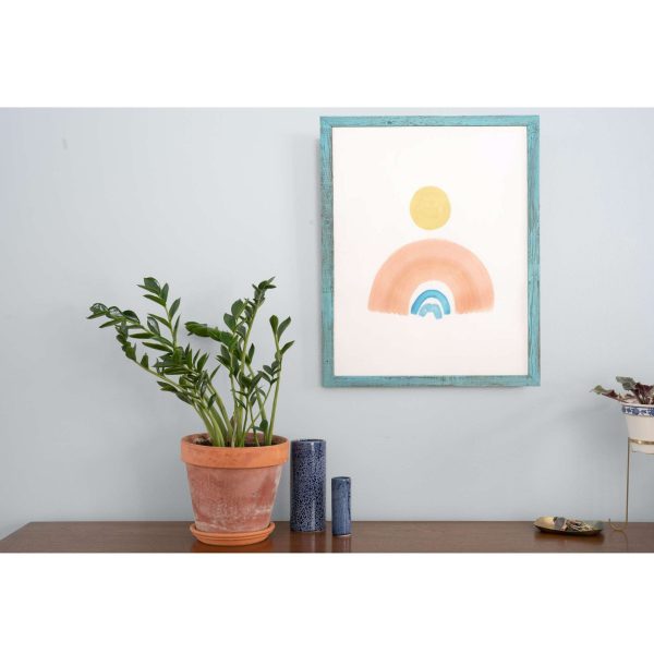 4?x 4?Rustic Farmhouse Light Aqua Blue Wood Frame - Image 3