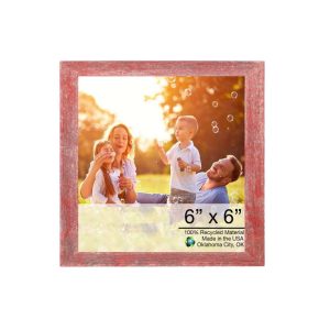6?x 6?Rustic Farmhouse Red Wood Frame