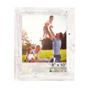 8?x 10?Rustic Farmhouse White Wash Wood Frame