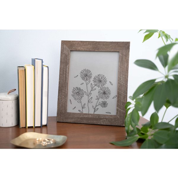 9" x 12"  Rustic Farmhouse Espresso Brown Wood Frame - Image 3
