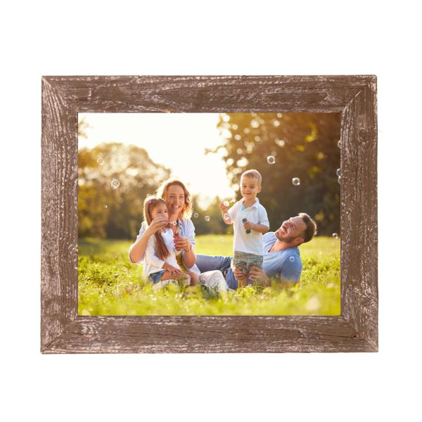 9" x 12"  Rustic Farmhouse Espresso Brown Wood Frame - Image 4