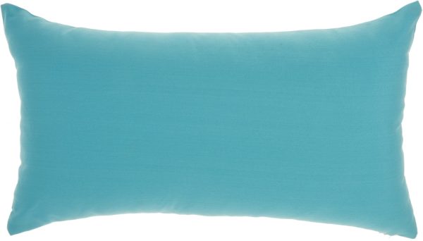 Bright Blue Butterfly Print Lumbar Pillow - Image 2