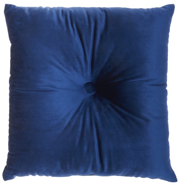 Royal Blue Center Beaded Tuft Throw Pillow - Image 2