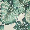 Green Indoor Outdoor Palm Leaves Throw Pillow - Image 3