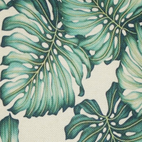 Green Indoor Outdoor Palm Leaves Throw Pillow - Image 3