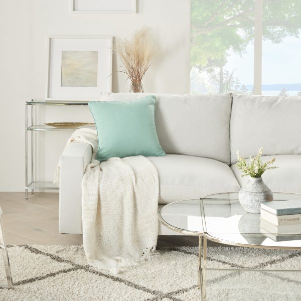 Teal Green Velour Throw Pillow - Image 3