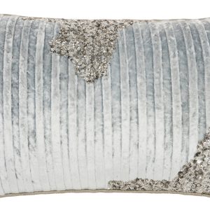 Periwinkle Embellished Lumbar Pillow