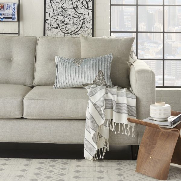 Periwinkle Embellished Lumbar Pillow - Image 3