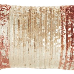 Two Tone Striped Lumbar Pillow