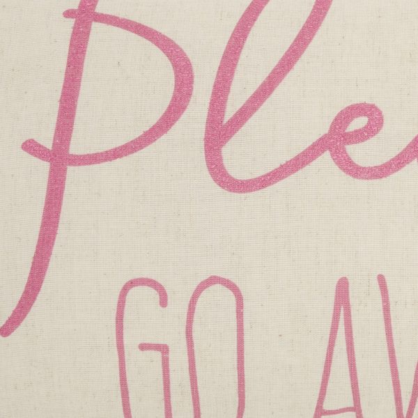 Please Go Away Pink Lumbar Throw Pillow - Image 4