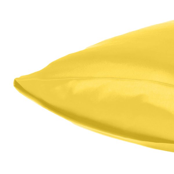 Lemon Dreamy Set of 2 Silky Satin King Pillowcases - Image 5