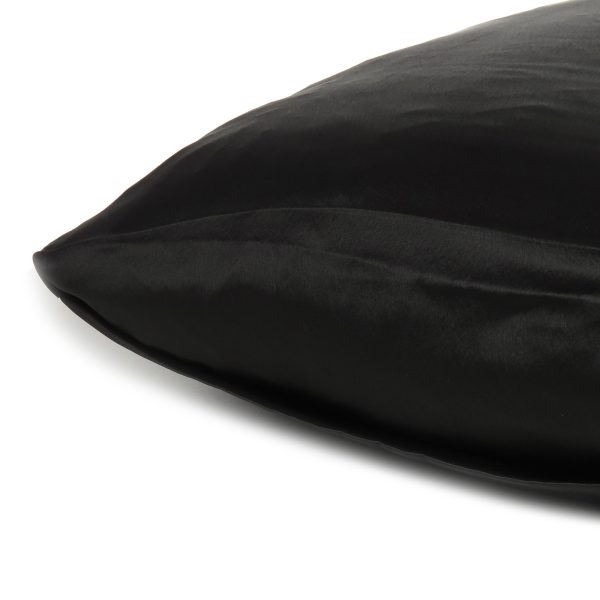 Black Dreamy Set of 2 Silky Satin Standard Pillowcases - Image 5
