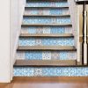 8" x 8" Ocean Blue Mosaic Peel and Stick Removable Tiles