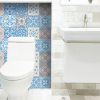 8" x 8" Ocean Blue Mosaic Peel and Stick Removable Tiles - Image 2
