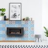 8" x 8" Ocean Blue Mosaic Peel and Stick Removable Tiles - Image 3