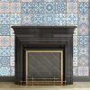 5" x 5" Baby Blue and Peach Mosaic Peel and Stick Removable Tiles - Image 3