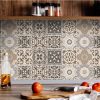 5" x 5" Espresso Brown Mosaic Peel and Stick Removable Tiles