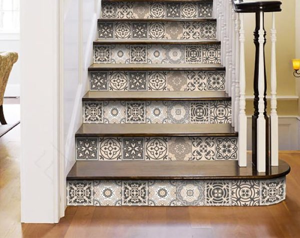 5" x 5" Espresso Brown Mosaic Peel and Stick Removable Tiles - Image 3
