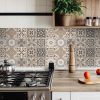 5" x 5" Espresso Brown Mosaic Peel and Stick Removable Tiles - Image 4
