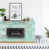 4" x 4" Aquamarine Mosaic Peel and Stick Removable Tiles - Image 4