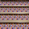 5" x 5" Orange Red and Blue Peel and Stick Removable Tiles - Image 2