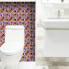5" x 5" Orange Red and Blue Peel and Stick Removable Tiles - Image 3