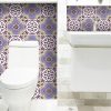 6" x 6" Vintage Purple and Taupe Mosaic Peel and Stick Removable Tiles - Image 2