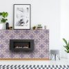 6" x 6" Vintage Purple and Taupe Mosaic Peel and Stick Removable Tiles - Image 3