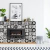 7" x 7" Black White and Gray Mosaic Peel and Stick Removable Tiles - Image 4