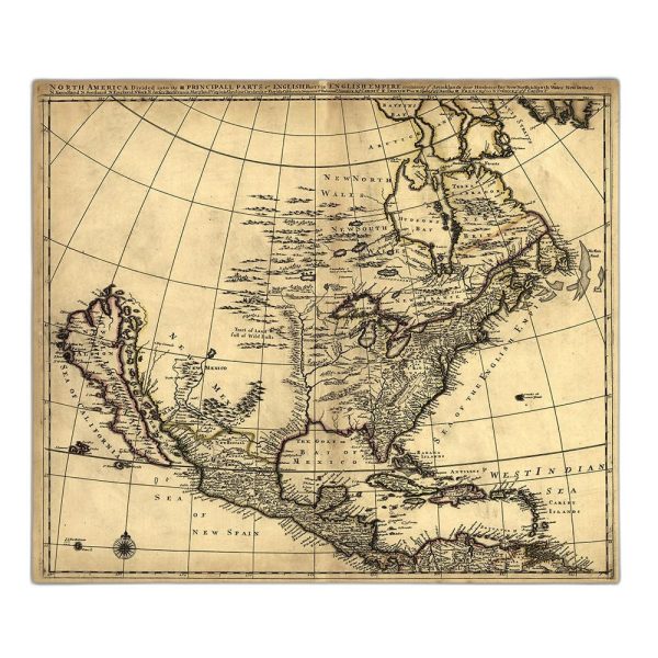 20" x 24" Map of North America c1685 Vintage  Poster Wall Art - Image 5