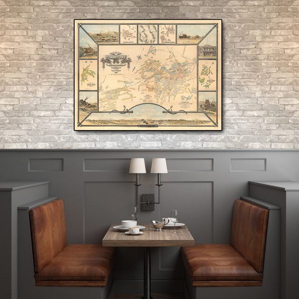 24" x 32" Map of Tombstone Mining District Vintage Travel Poster Wall Art - Image 2