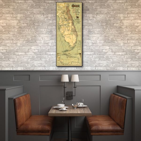 16" x 36" Map of Jacksonville Florida Vintage Poster Wall Art - Image 2