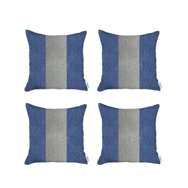 Set of 4 Blue and White Center Pillow Covers - Image 2