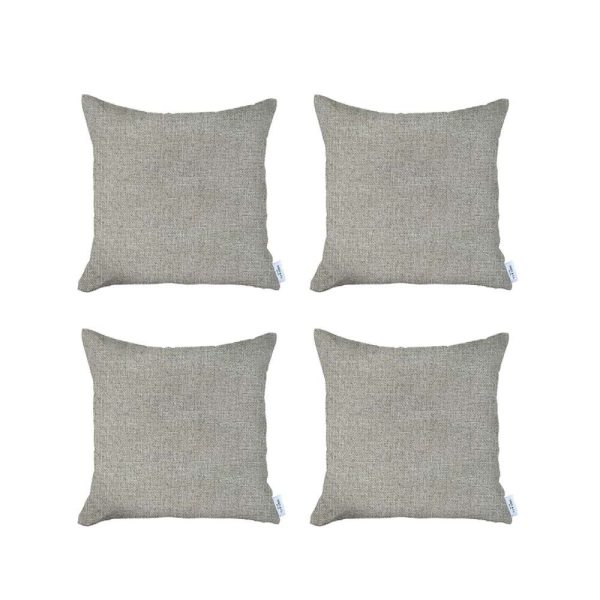 Set of 4 White Textured Pillow Covers - Image 2