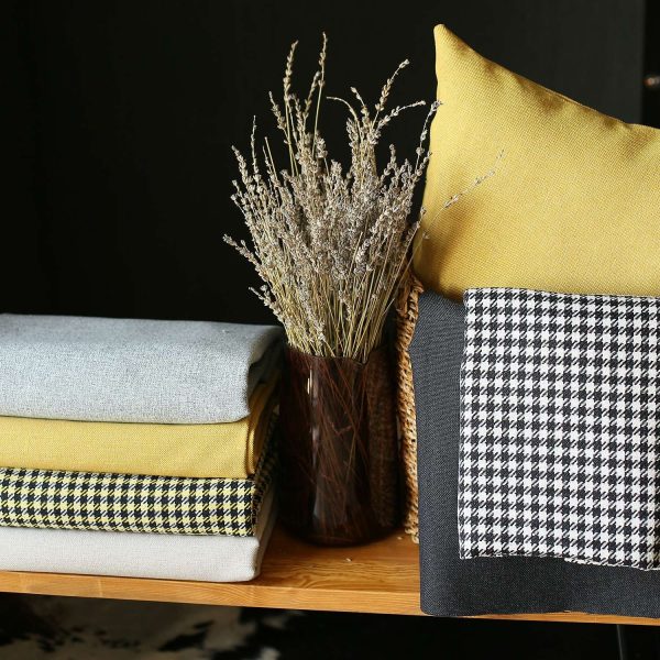 Set of 2 Black and White Houndstooth Pillow Covers - Image 5