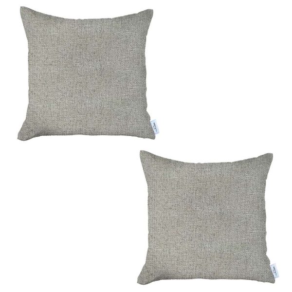 Set of 2 White Textured Pillow Covers - Image 2