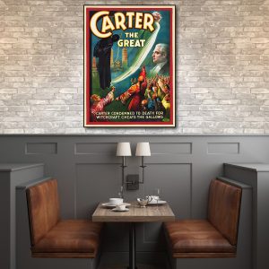 8.5" x 11" Vintage 1926 Carter Witchcraft Magic Poster Wall Art