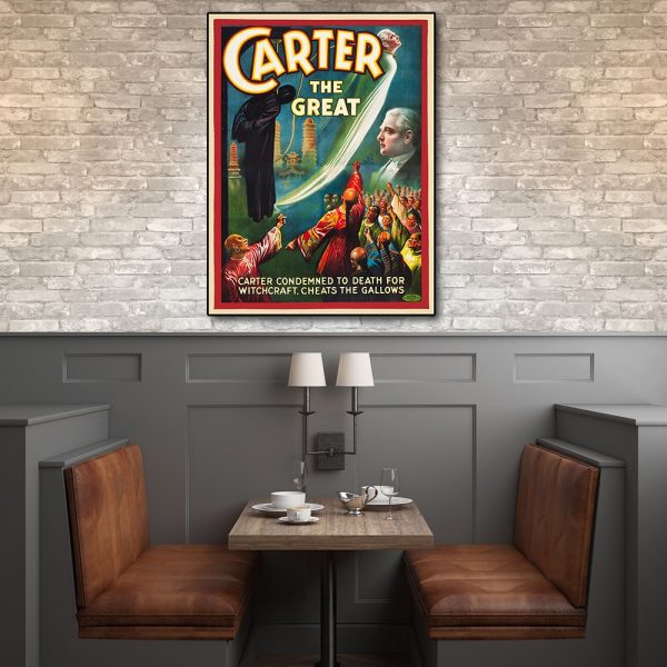 8.5" x 11" Vintage 1926 Carter Witchcraft Magic Poster Wall Art