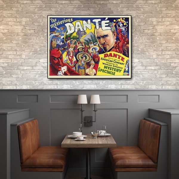 36" x 48" The Mysterious Dante Vintage Magic Poster Wall Art - Image 3