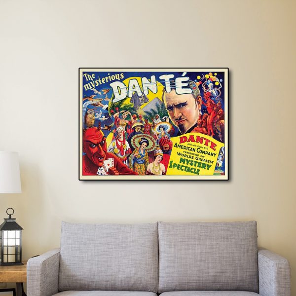 36" x 48" The Mysterious Dante Vintage Magic Poster Wall Art - Image 4