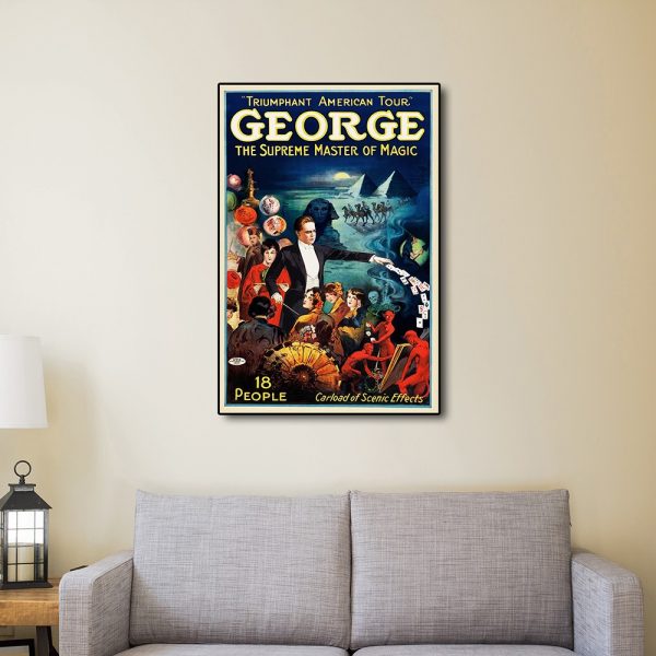 12" x 18" George the Supreme Master Vintage Magic Poster Wall Art - Image 2