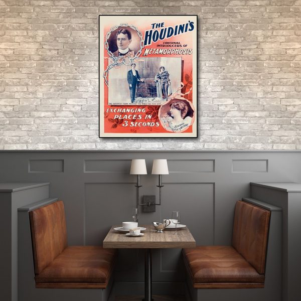 8.5" x 11" The Houdini's Metamorphosis Vintage Magic Poster Wall Art