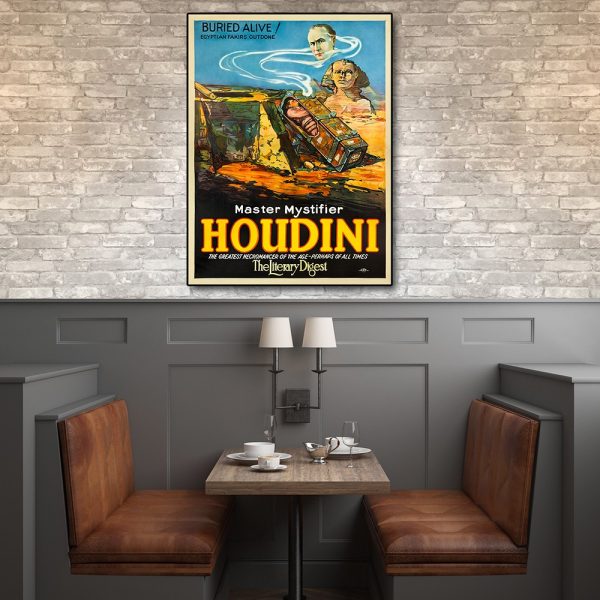 11" x 14" Master Mystifier Houdini Vintage Magic Poster Wall Art - Image 2