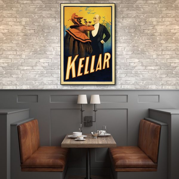 16" x 24" Kellar Drinks with the Devil Vintage Magic Poster Wall Art - Image 3