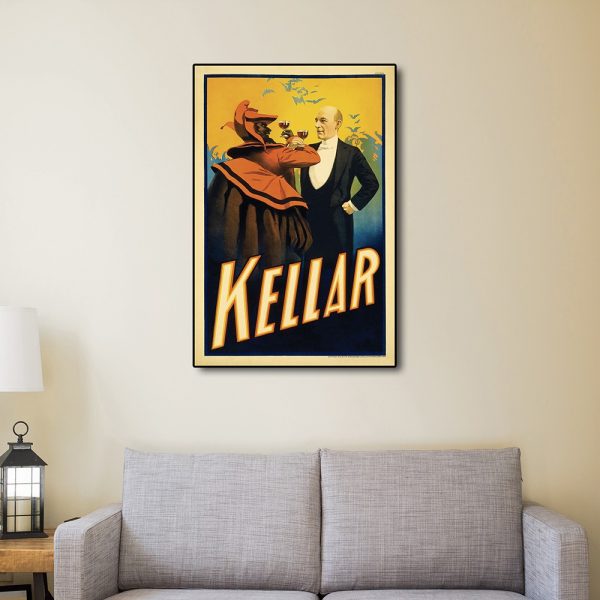 16" x 24" Kellar Drinks with the Devil Vintage Magic Poster Wall Art - Image 4