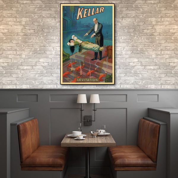 9" x 12" Kellar Levitation Vintage Magic Poster Wall Art - Image 3