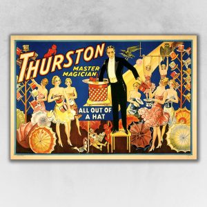 24" x 36" Thurston Out of a Hat Vintage Magic Poster Wall Art